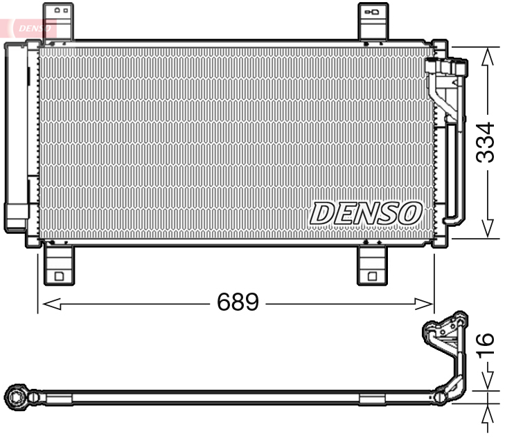 Airco condensor Denso DCN44008