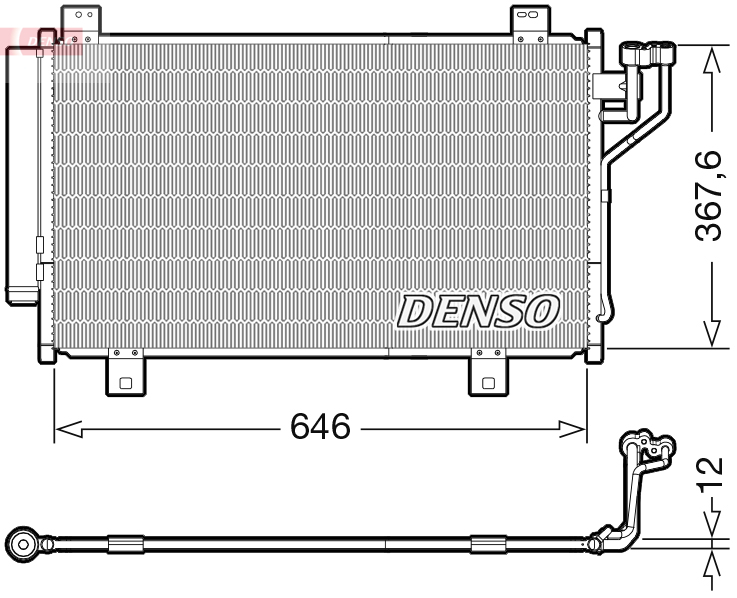 Airco condensor Denso DCN44012