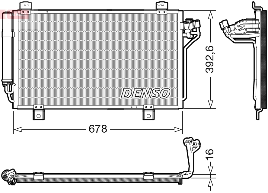 Airco condensor Denso DCN44015