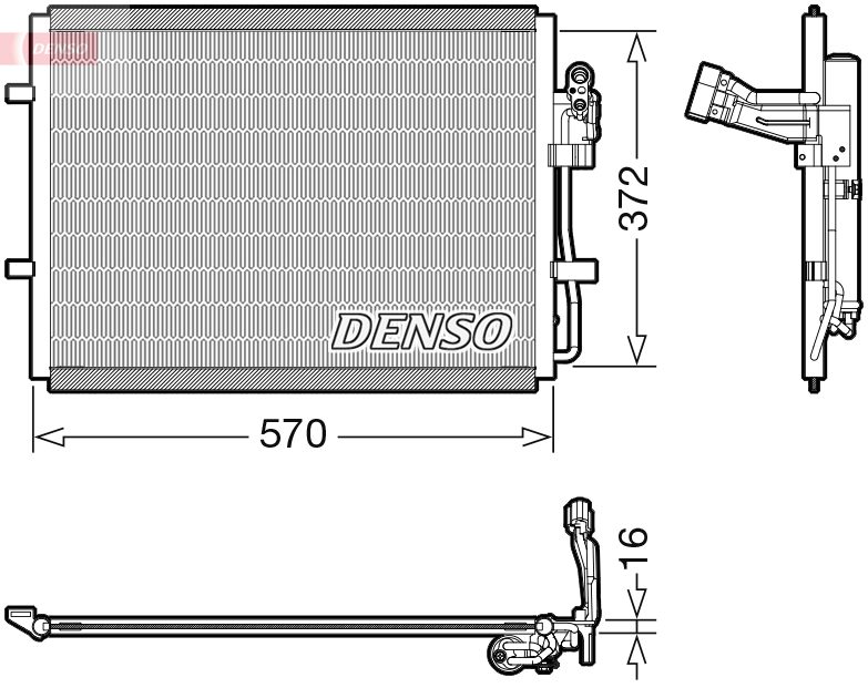 Airco condensor Denso DCN44016