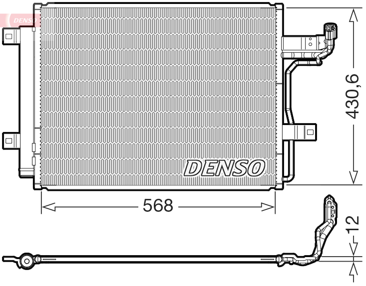 Airco condensor Denso DCN44019