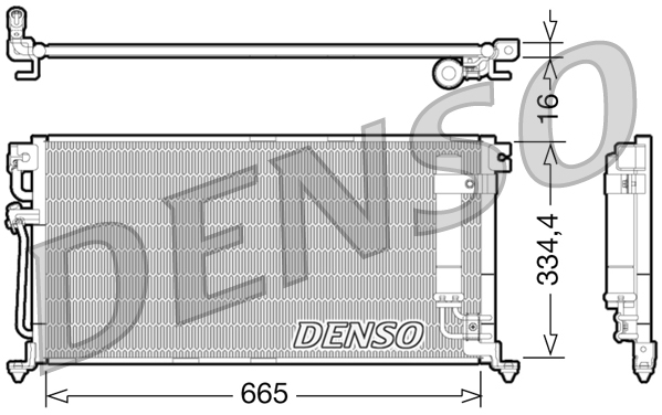 Airco condensor Denso DCN45003