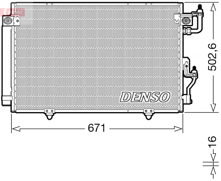 Airco condensor Denso DCN45008