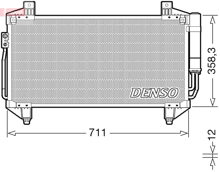 Airco condensor Denso DCN45011