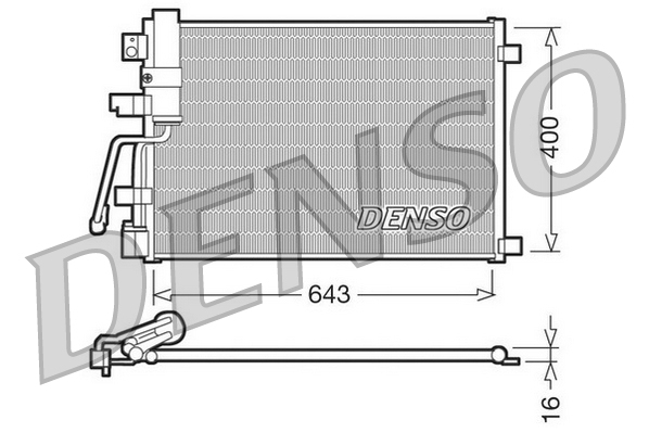Airco condensor Denso DCN46003
