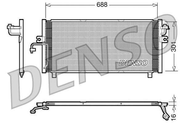 Airco condensor Denso DCN46004