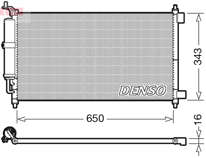 Airco condensor Denso DCN46007