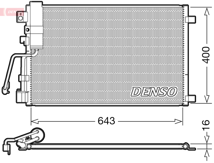 Airco condensor Denso DCN46008