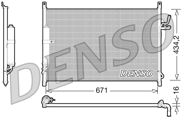 Airco condensor Denso DCN46015