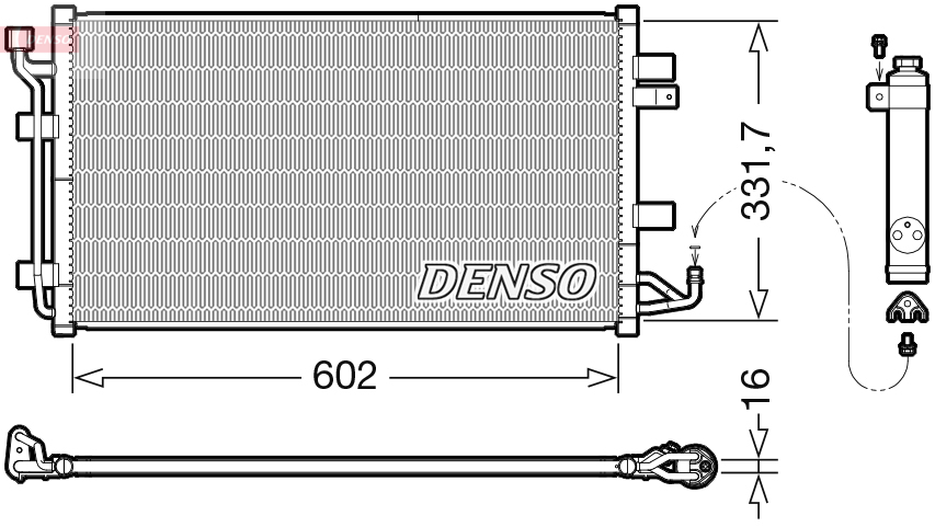 Airco condensor Denso DCN46035