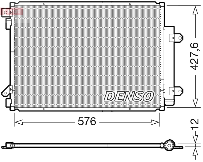 Airco condensor Denso DCN47008