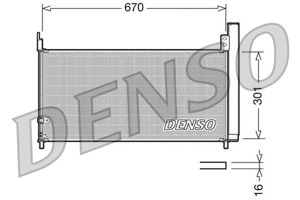 Airco condensor Denso DCN50037