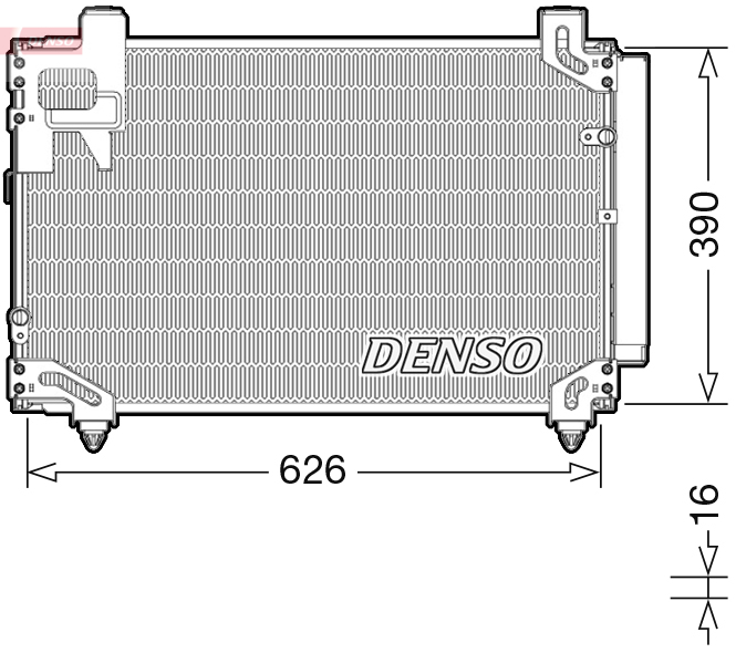 Airco condensor Denso DCN50044