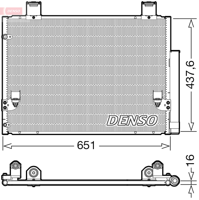 Airco condensor Denso DCN50057