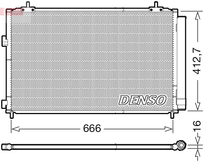 Airco condensor Denso DCN50059