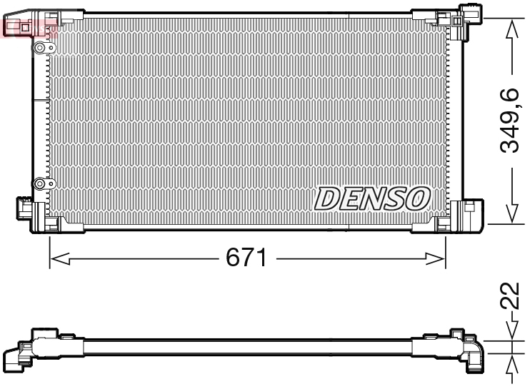 Airco condensor Denso DCN50114