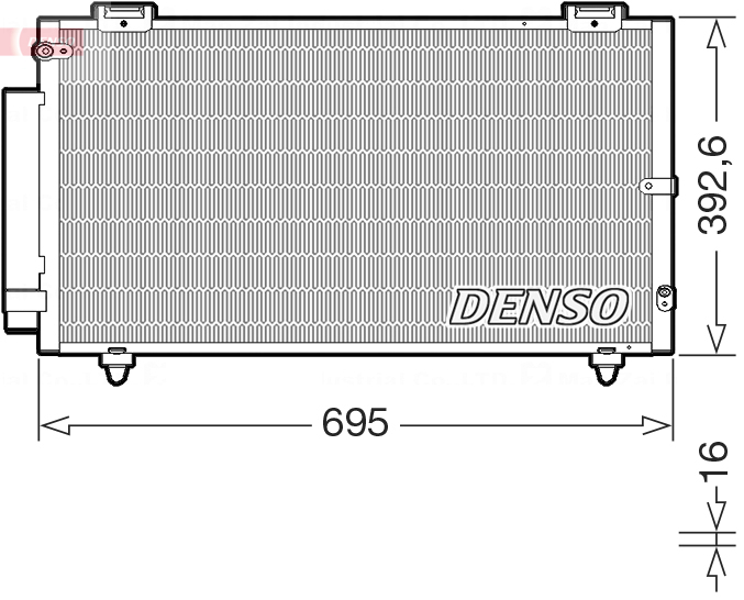 Airco condensor Denso DCN50130