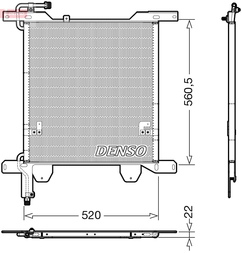 Airco condensor Denso DCN99074