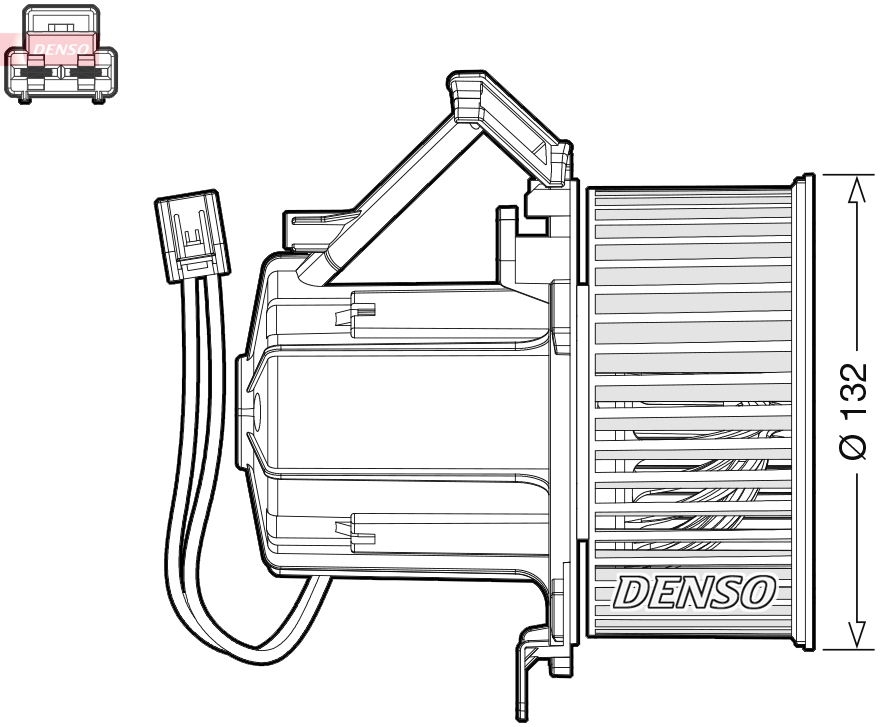 Kachelventilator Denso DEA02008