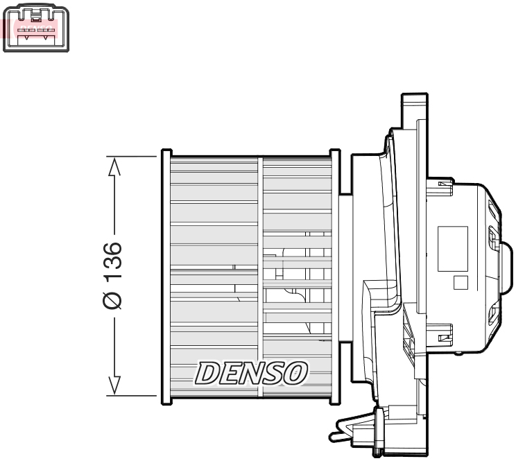 Kachelventilator Denso DEA10055