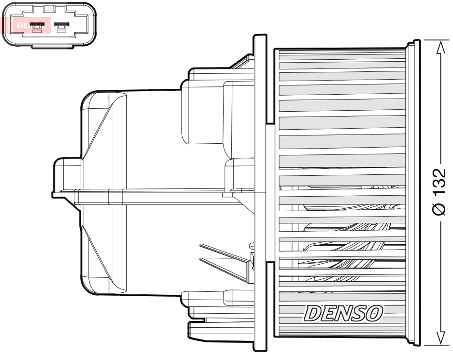 Kachelventilator Denso DEA33002