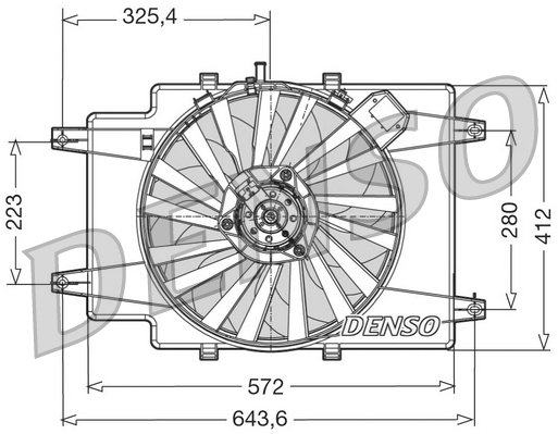 Ventilatorwiel-motorkoeling Denso DER01007