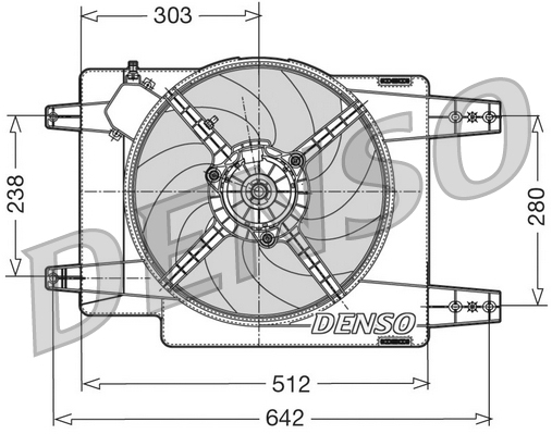 Ventilatorwiel-motorkoeling Denso DER01011