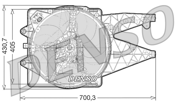 Ventilatorwiel-motorkoeling Denso DER01021