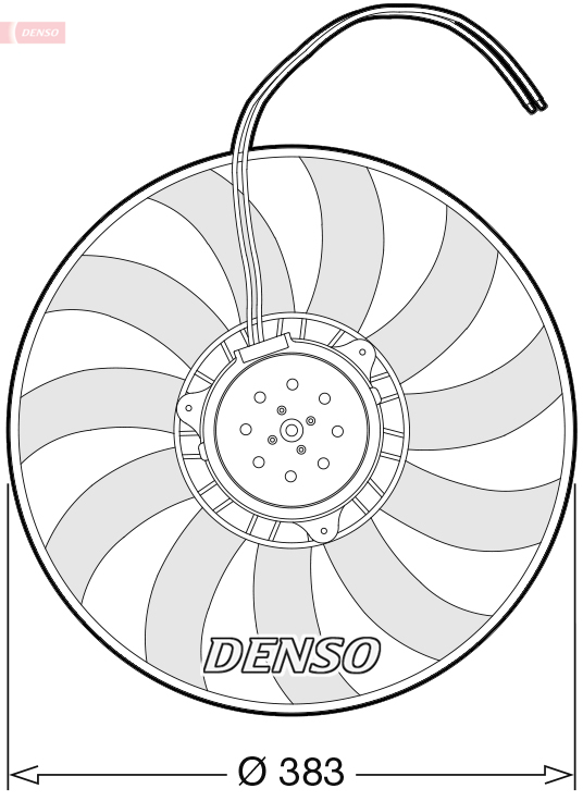 Ventilatorwiel-motorkoeling Denso DER02007