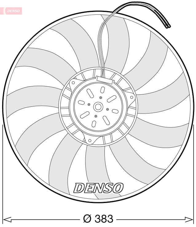 Ventilatorwiel-motorkoeling Denso DER02009