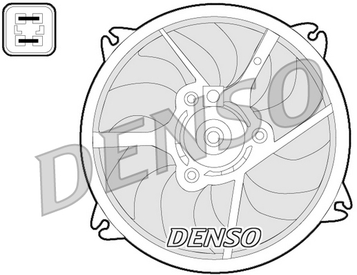 Ventilatorwiel-motorkoeling Denso DER07006