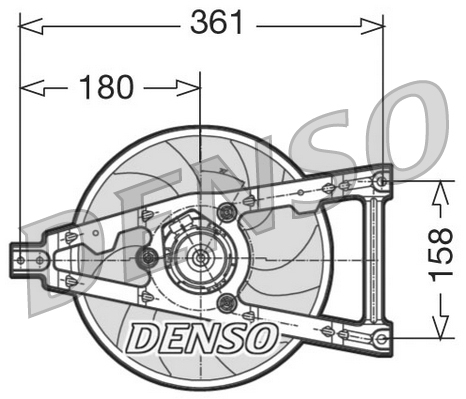 Ventilatorwiel-motorkoeling Denso DER09011