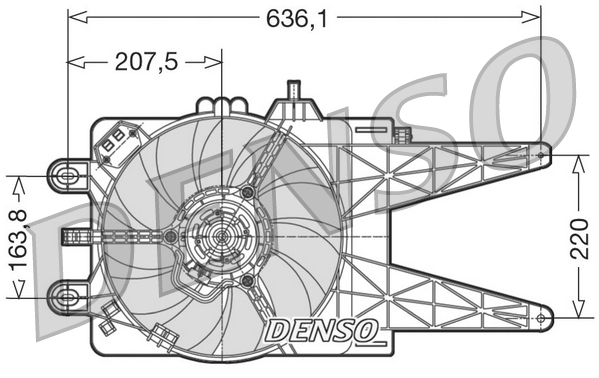 Ventilatorwiel-motorkoeling Denso DER09015