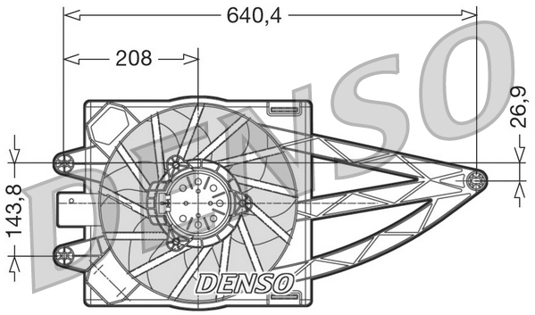 Ventilatorwiel-motorkoeling Denso DER09018