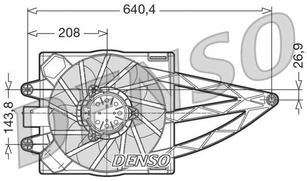 Ventilatorwiel-motorkoeling Denso DER09019