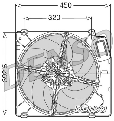 Ventilatorwiel-motorkoeling Denso DER09028