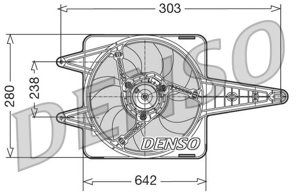 Ventilatorwiel-motorkoeling Denso DER09029