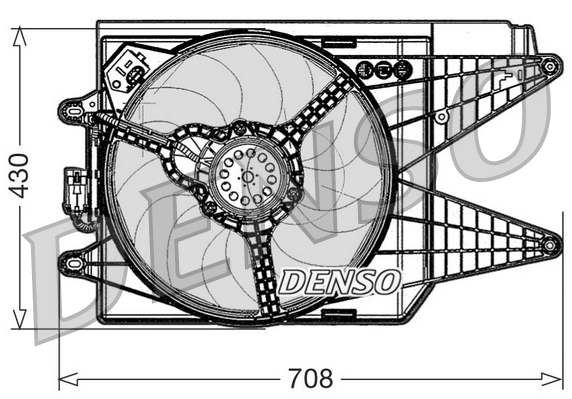 Ventilatorwiel-motorkoeling Denso DER09049