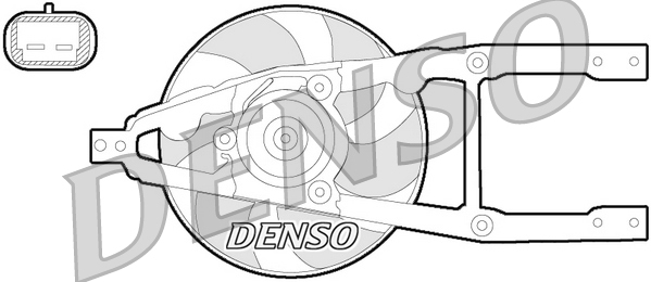 Ventilatorwiel-motorkoeling Denso DER09055