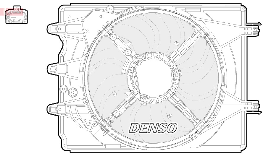 Ventilatorwiel-motorkoeling Denso DER09059