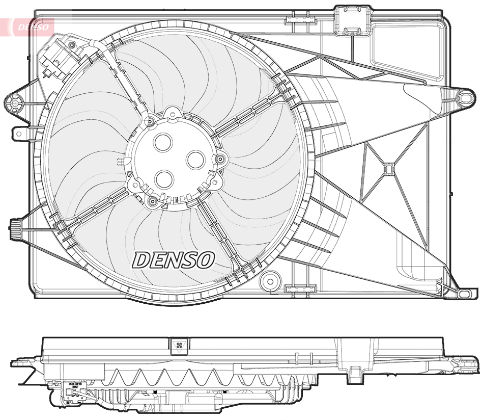 Ventilatorwiel-motorkoeling Denso DER15002