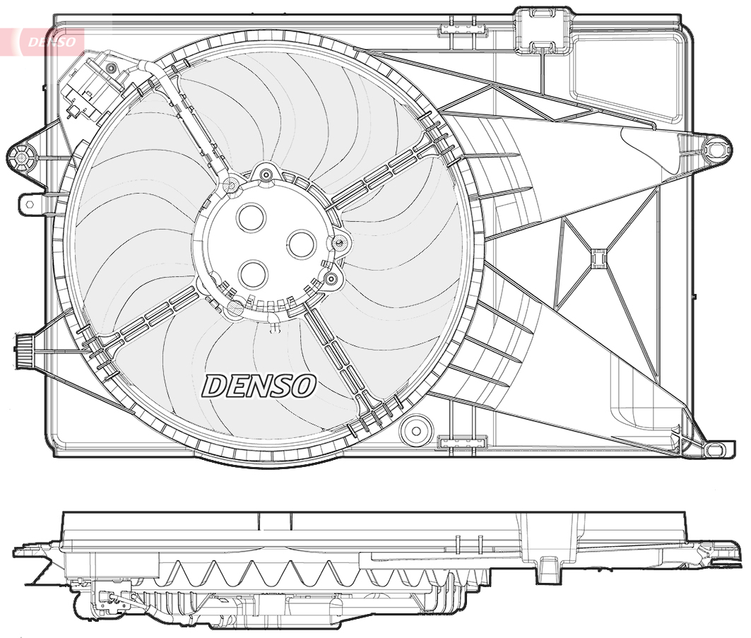 Ventilatorwiel-motorkoeling Denso DER15004