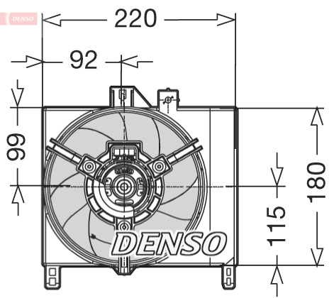 Ventilatorwiel-motorkoeling Denso DER16003