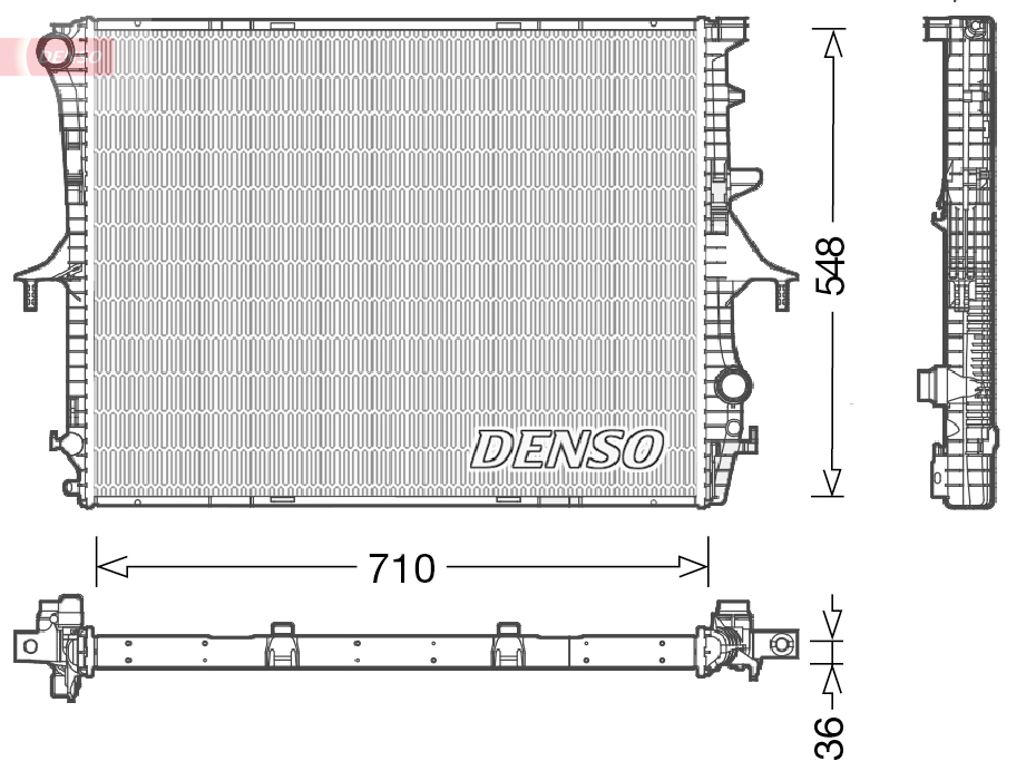 Radiateur Denso DRM02026