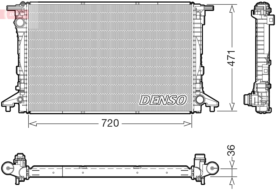 Radiateur Denso DRM02047