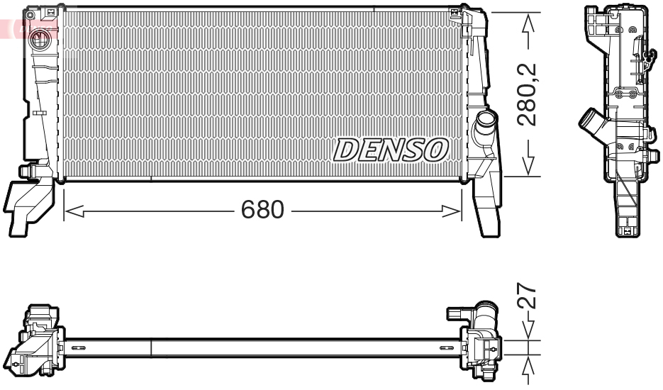 Radiateur Denso DRM05074