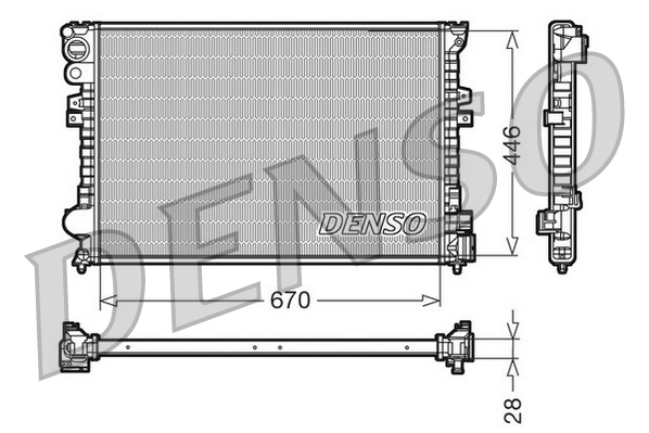 Radiateur Denso DRM07050