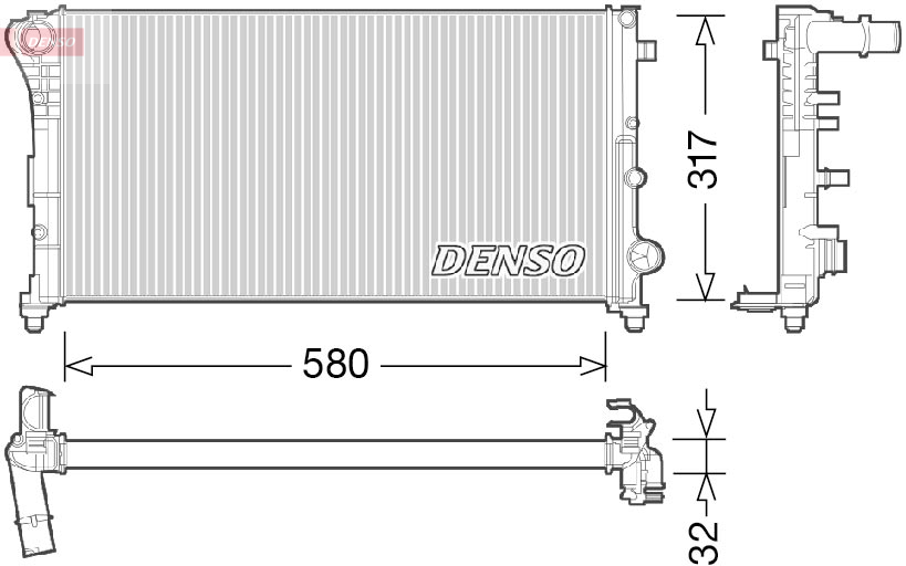 Radiateur Denso DRM09089