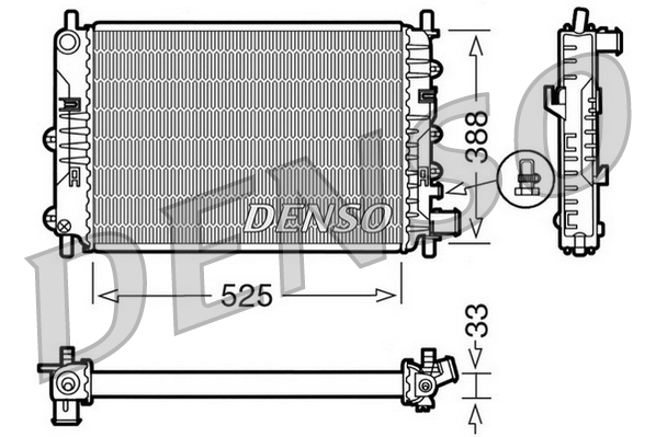 Radiateur Denso DRM10025