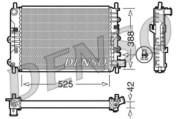 Radiateur Denso DRM10026